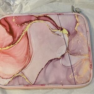 Pink and Gold Marble Laptop Sleeve